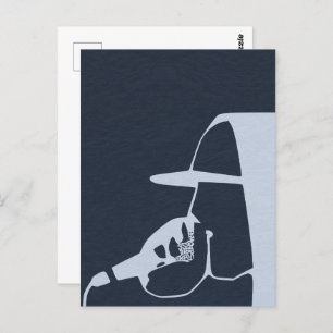 CARTE POSTALE LE GARS EN SWEAT - SHIRT À CAPUCHE RAPPING SUR L'H