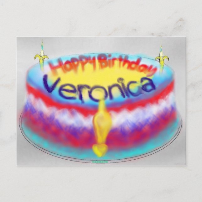 Carte Postale Le gâteau d'anniversaire de Veronica (Devant)
