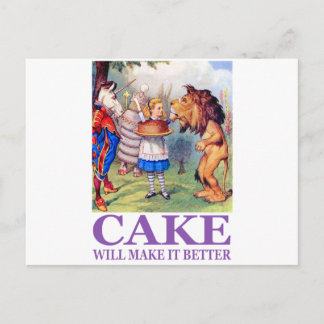 CARTE POSTALE LE GÂTEAU LE RENDRA MEILLEUR