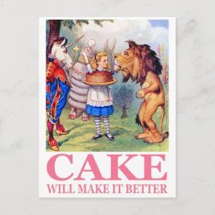 CARTE POSTALE LE GÂTEAU LE RENDRA MEILLEUR