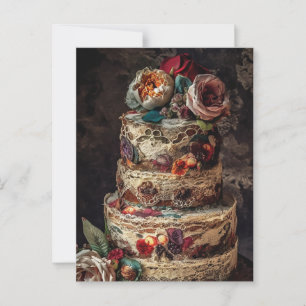 Carte Postale Le gâteau Mariage
