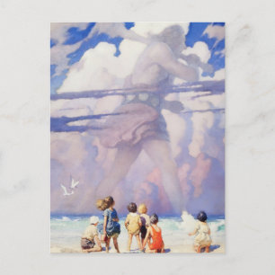 Carte Postale "Le géant" Fairy Art par NC Wyeth