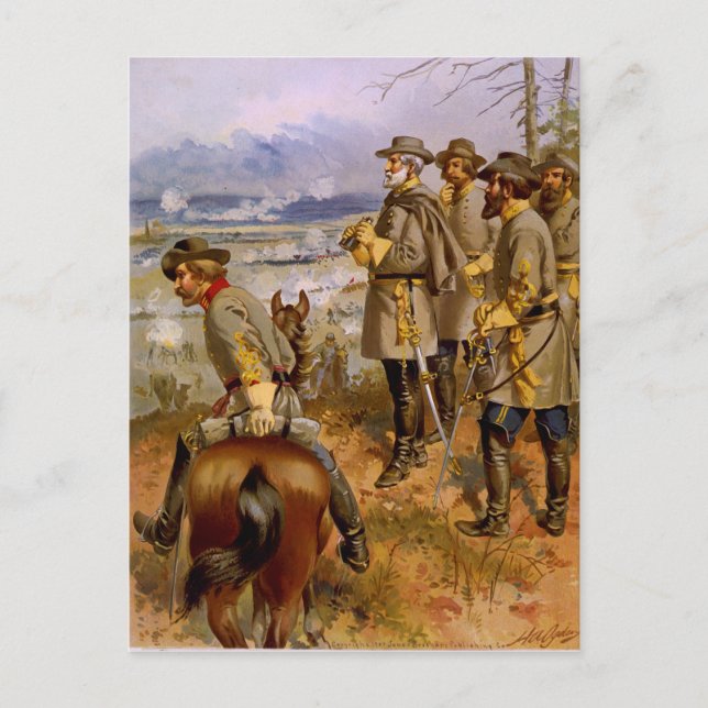 Carte Postale Le général Robert E. Lee à Fredericksburg par A Og (Devant)