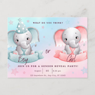 Carte Postale le genre révèle la fête,