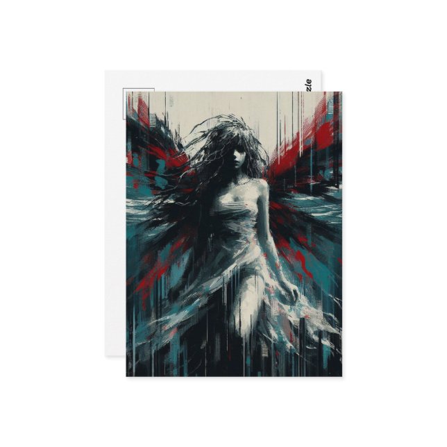 Carte Postale Le Glitch des fées (Devant/Arrière en situation)