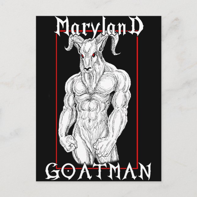 Carte Postale Le goatman du Maryland (Devant)
