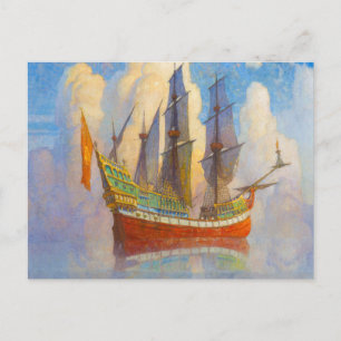 Carte Postale Le Golden Galleon, 1922 par Newell Convers Wyeth