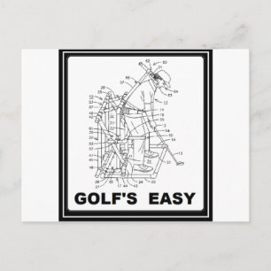 CARTE POSTALE LE GOLF EST FACILE