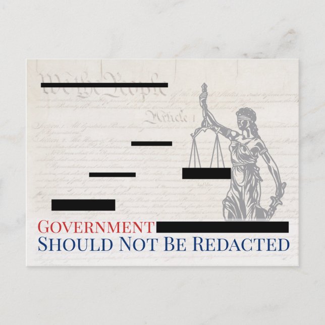 Carte Postale Le gouvernement ne devrait pas être renversé Justi (Devant)
