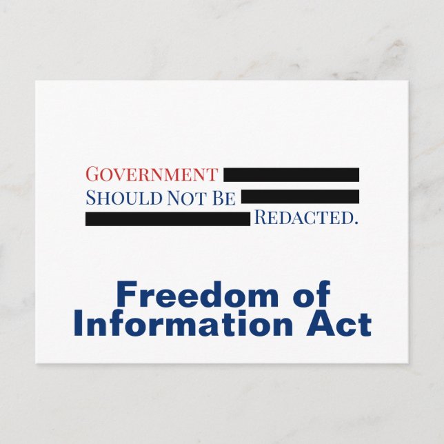 Carte Postale Le gouvernement ne doit pas être supprimé FOIA Lig (Devant)