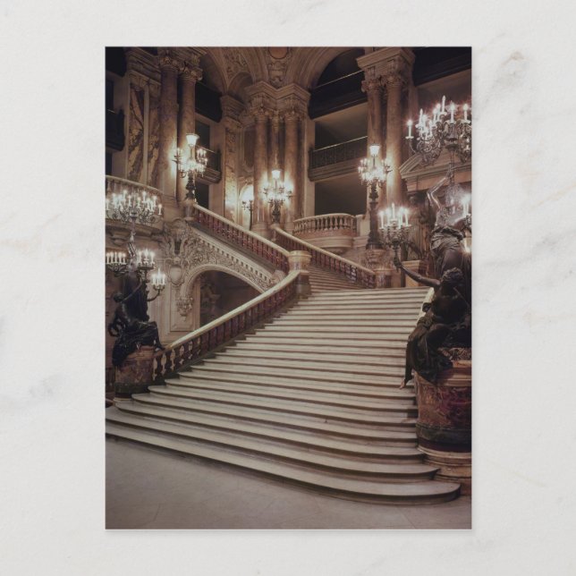 Carte Postale Le Grand Escalier de l'Opéra-Garnier (Devant)