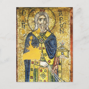 Carte Postale Le grand prêtre Aaron icône de mosaïque byzantine
