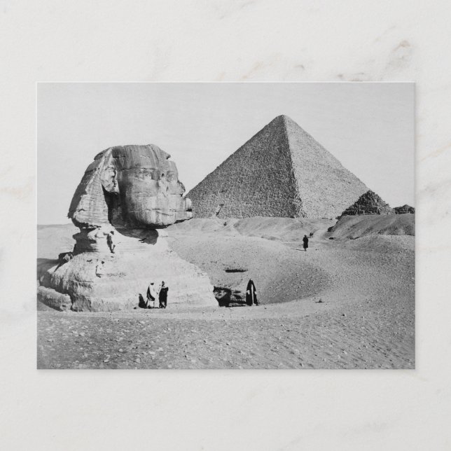 Carte Postale Le grand sphinx, 1877 (Devant)