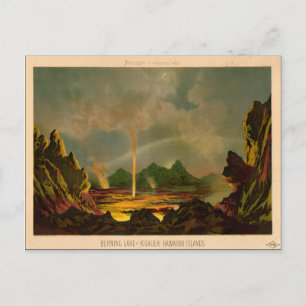 Carte Postale LE GRAND VOLCANO DE KILAUEA, 16 novembre 1866