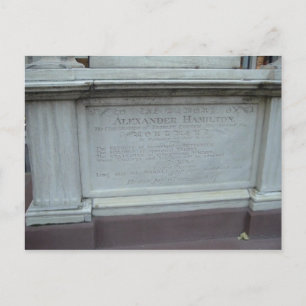 CARTE POSTALE LE GRAVE D'ALEXANDER HAMILTON
