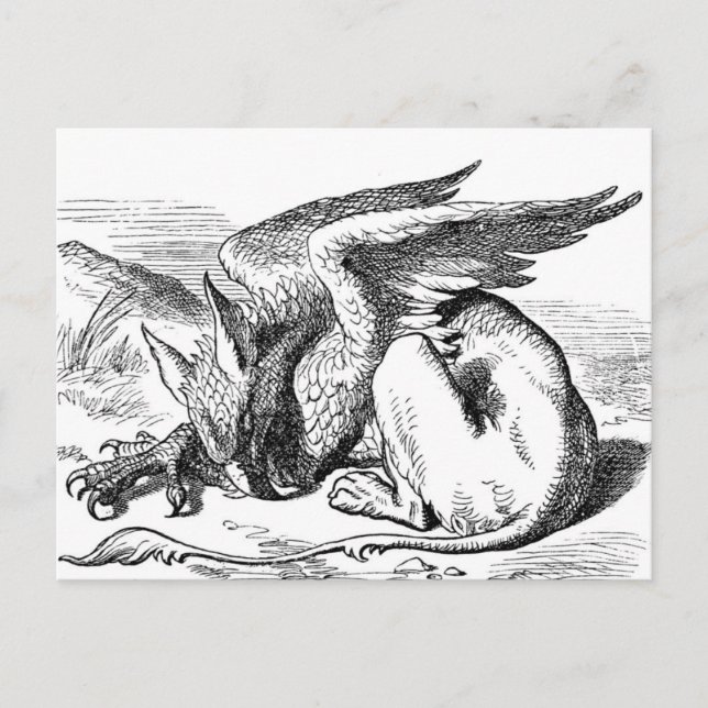 Carte Postale Le Griffin d'Alice au pays des merveilles (Devant)