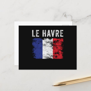 Carte Postale Le Havre France Drapeau Français Souvenir