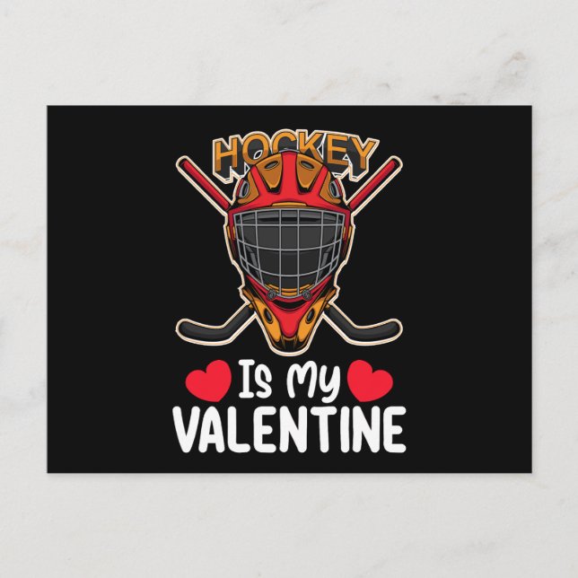 Carte Postale Le Hockey Est Ma Saint Valentin Sports De Glace (Devant)