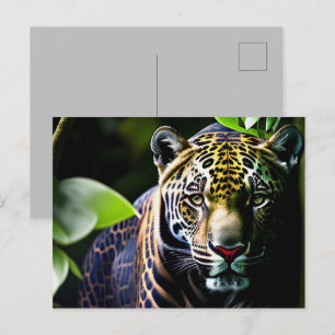 Carte Postale Le Jaguar - Prédateur de la jungle de feu