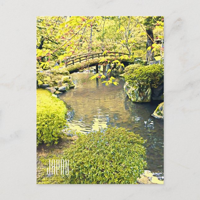 Carte Postale Le Japon voyage jardin japonais traditionnel (Devant)