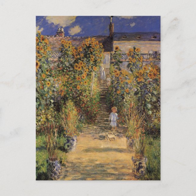 Carte Postale Le jardin de l'artiste à Vetheuil par Claude Monet (Devant)