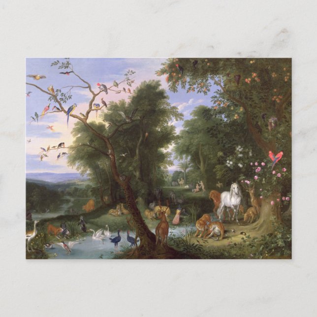 Carte Postale Le jardin d'Eden, 1659 (Devant)