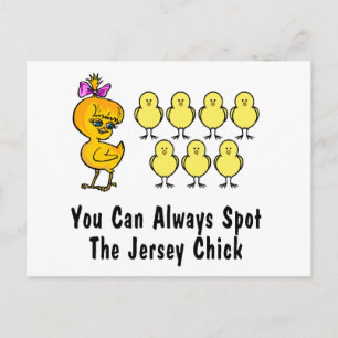 Carte Postale Le Jersey Chick