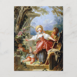 Carte Postale Le jeu de l'Homme Aveugle de Jean-Honoré Fragonard