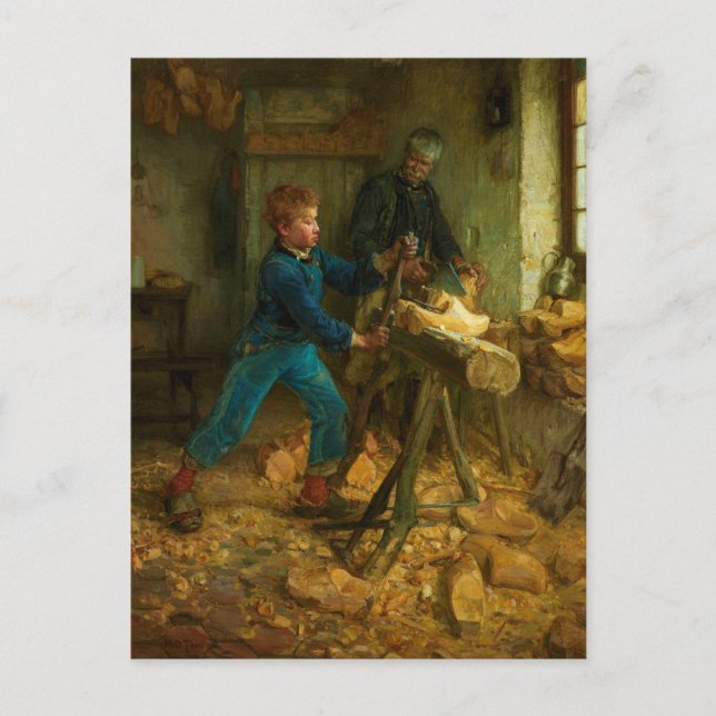 Carte Postale Le jeune sabotier par Henry Ossawa Tanner 1895 (Devant)