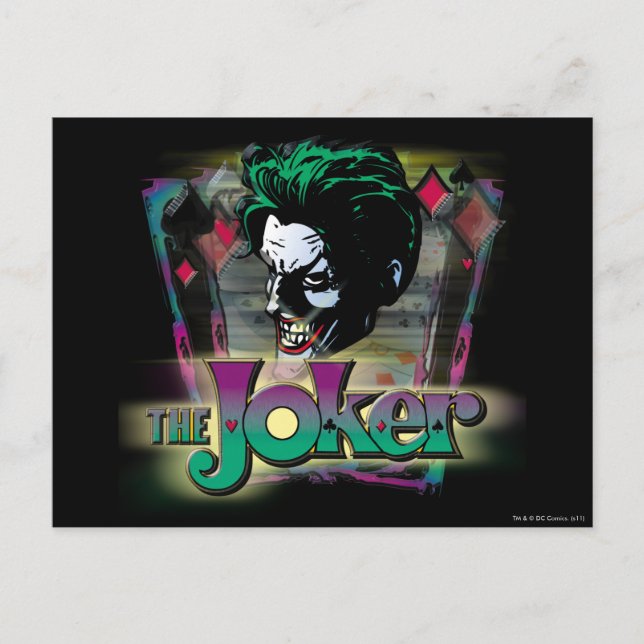 Carte Postale Le Joker - Visage et logo (Devant)