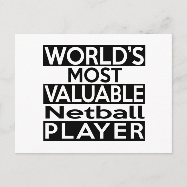Carte Postale Le joueur de netball le plus précieux du monde (Devant)
