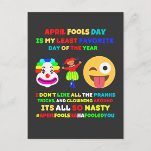 Carte Postale Le jour des fous d'avril est mon jour préféré