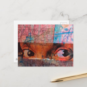 Carte Postale Le journal de bricolage The Eyes Collage