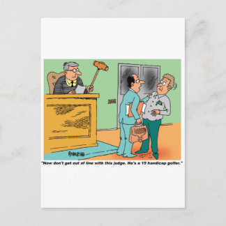 Carte Postale Le Juge Possède Un Gavel À Longtemps Manipulé