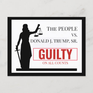 Carte Postale Le jugement de culpabilité de Trump contre les gen