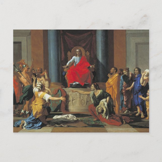 Carte Postale Le jugement de Salomon, 1649 (Devant)