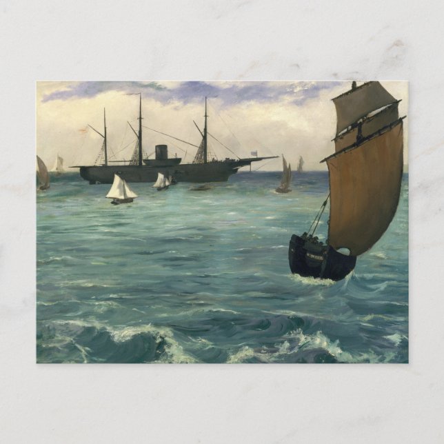 Carte Postale Le 'Kearsarge' à Boulogne | Édouard Manet (Devant)