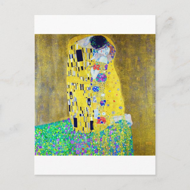 Carte Postale Le Kiss, Gustav Klimt (Devant)