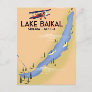 Carte Postale Le lac Baïkal Sibérie affiche de voyage russe Cart