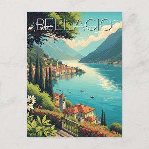 Carte Postale Le lac de Côme Bellagio Italie