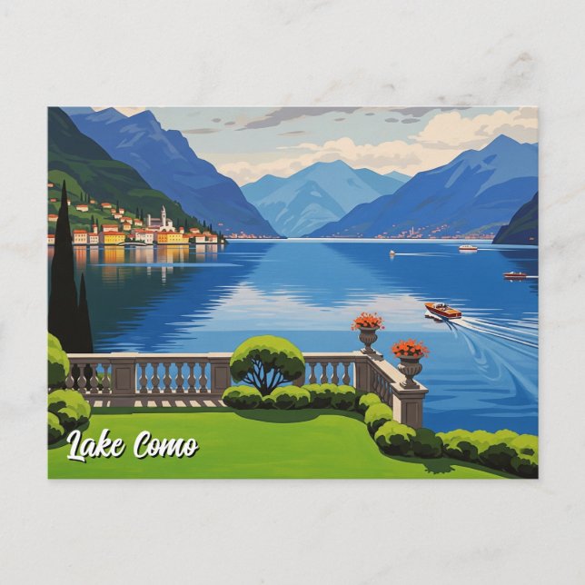 Carte Postale Le Lac de Côme Italie Voyage (Devant)
