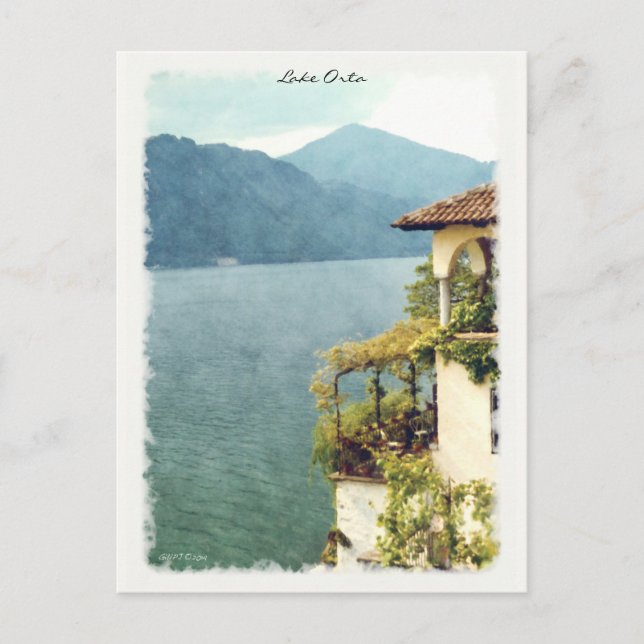 Carte Postale Le lac d'Orta de Orta San Giulio (Devant)