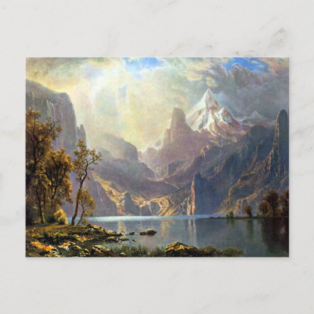 Carte Postale Le lac Tahoe peinture Nevada art par Albert Bierst (Devant)