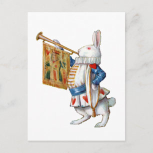 CARTE POSTALE LE LAPIN BLANC D'ALICE AU PAYS DES MERVEILLES