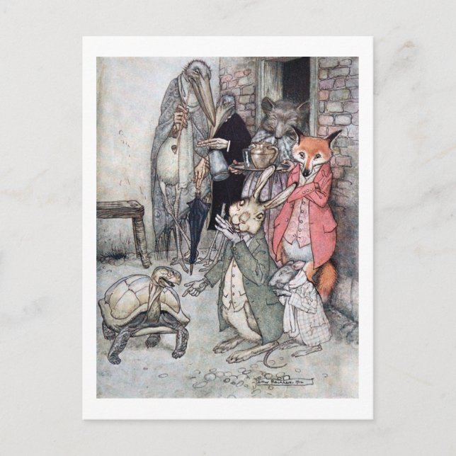 Carte Postale Le lièvre et la tortue (Devant)