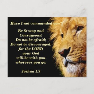 Carte Postale Le Lion de Juda Bible Verse Mémoire