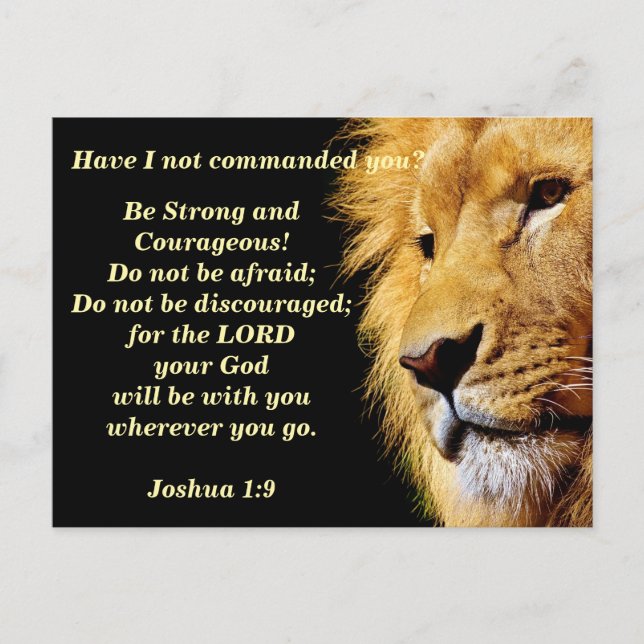 Carte Postale Le Lion de Juda Verset Biblique à Mémoriser (Devant)