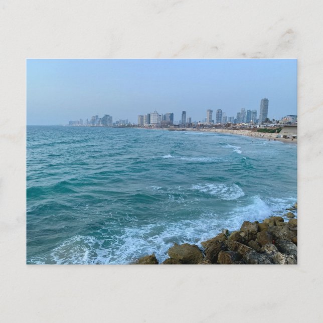 Carte Postale Le littoral de Tel Aviv, Israël (Devant)