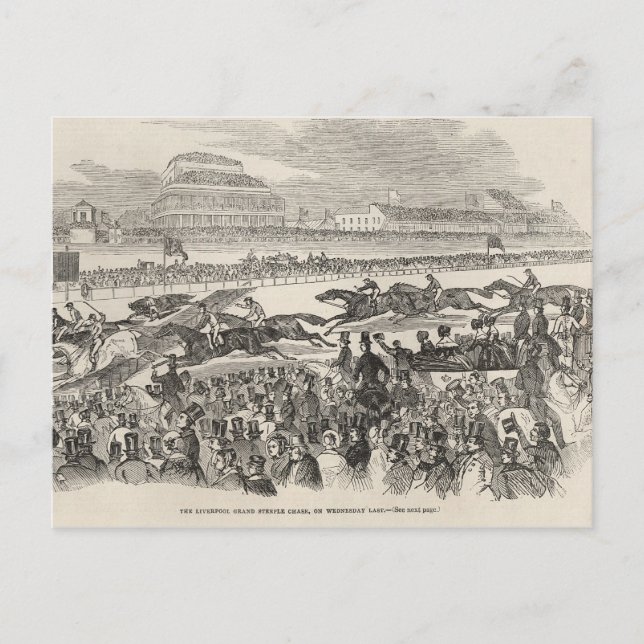 Carte Postale Le Liverpool Grand Steeple Chase mercredi (Devant)