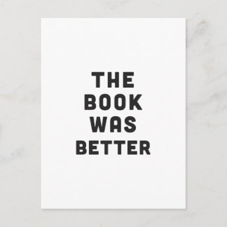 Carte Postale Le livre était meilleur